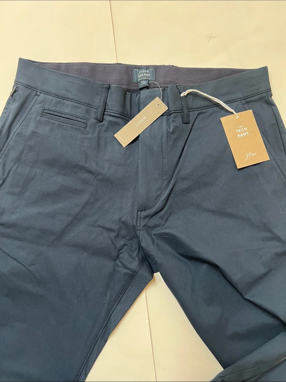 J. Crew 484 Slim Fit Tech Pants Navy Blue 31/32